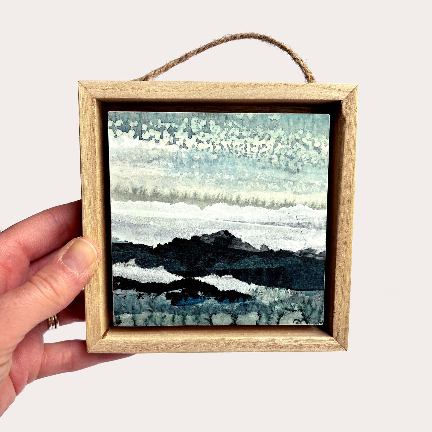 Blue Terrain - 4"x4" Original