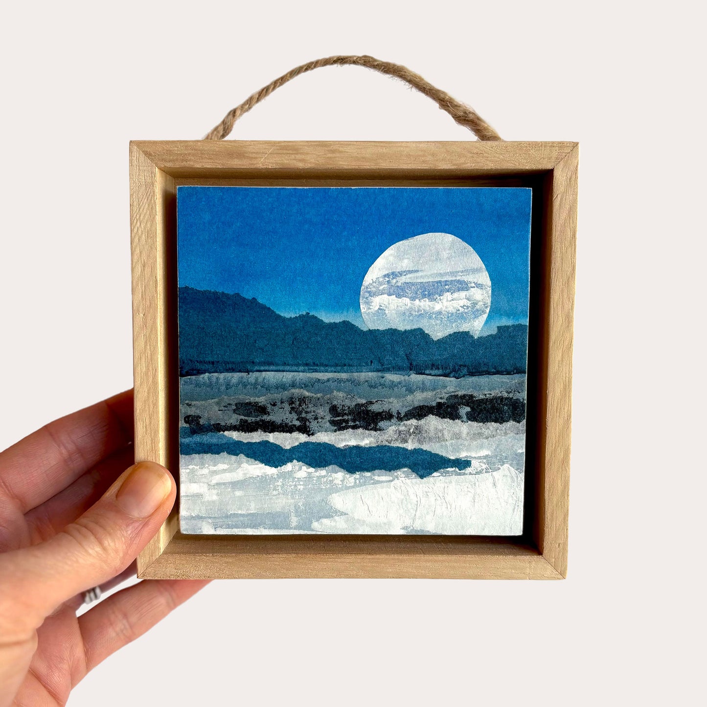 Cobalt Sky I - 4"x4" Original