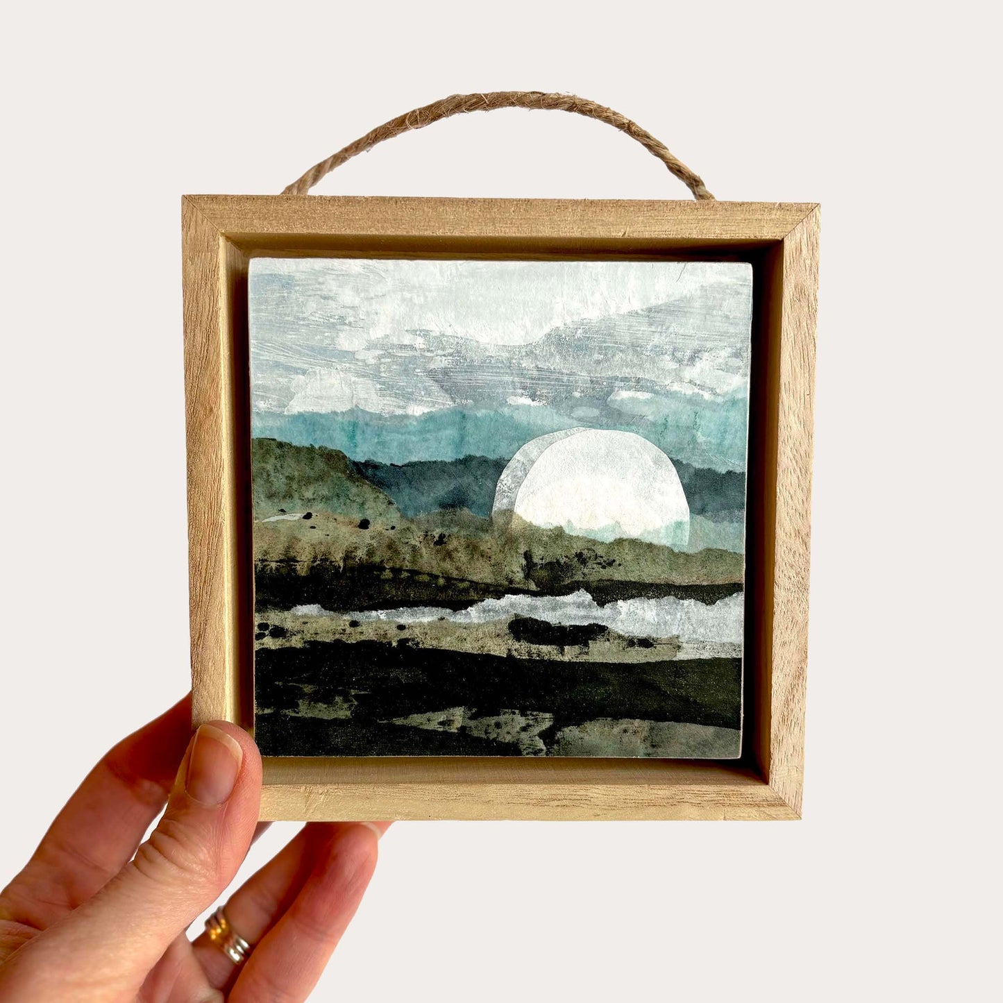 Moon Shadows - 4"x4" Original