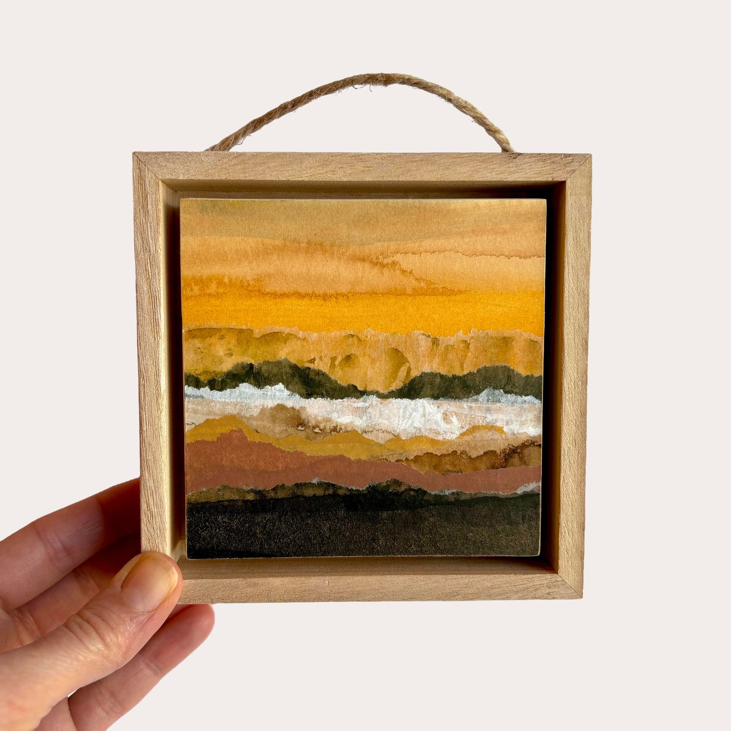 Safari Sunset II - 4"x4" Original