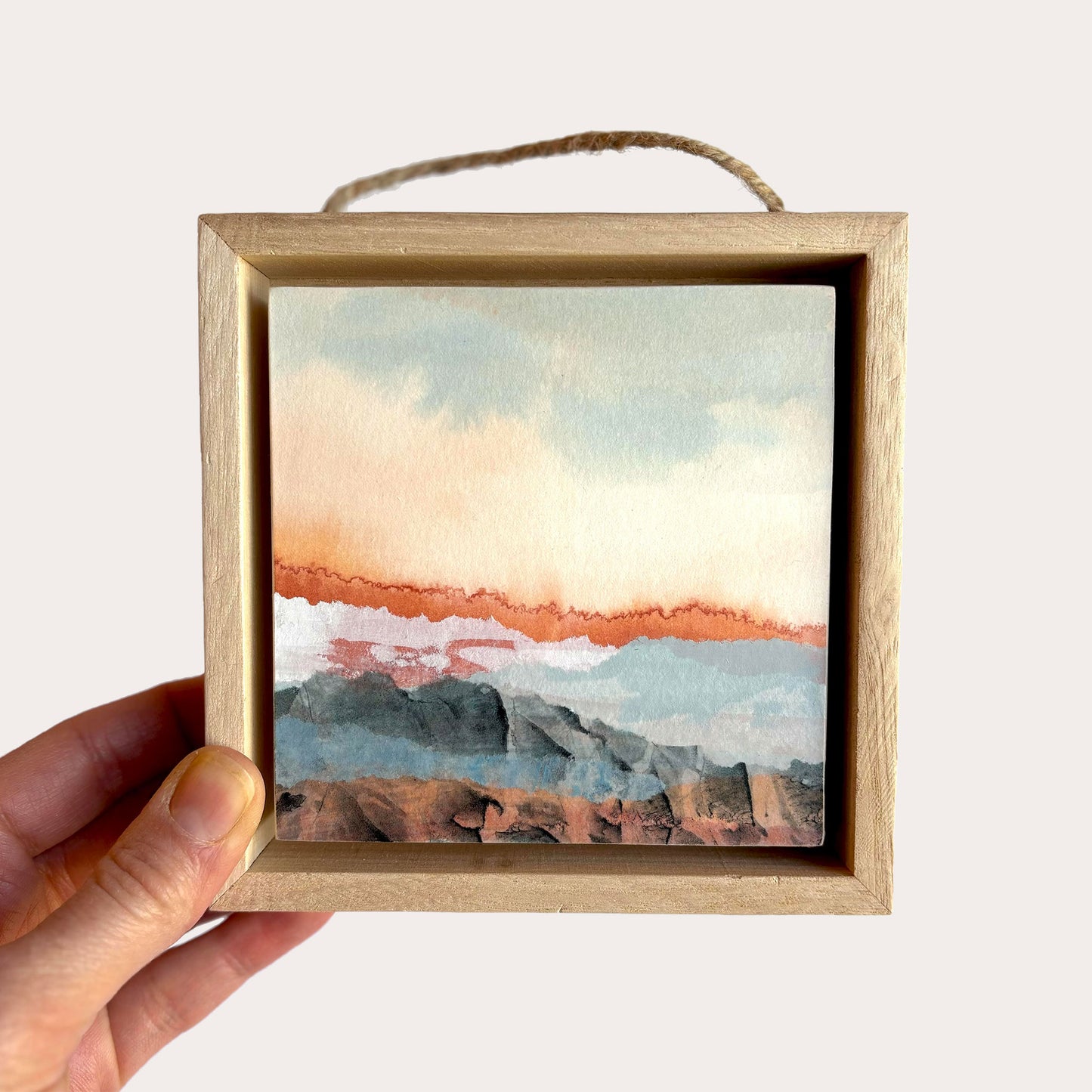 Sunset Brook II - 4"x4" Original