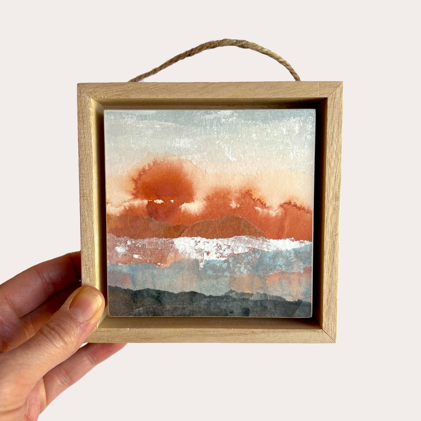 Sunset Brook III - 4"x4" Original