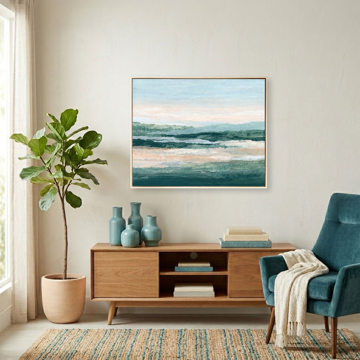Teal Tidelands - 24"x30" Original
