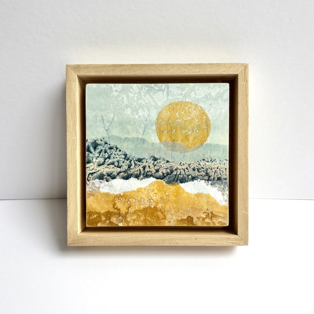 Sun-drenched Waves I - 4"x4" Original