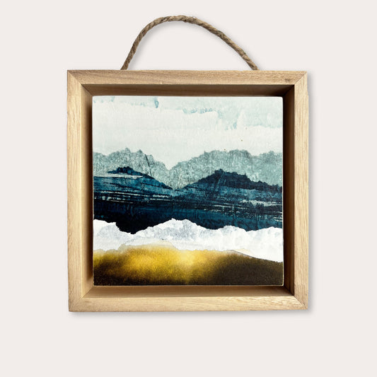 Blue Meadow I - 4"x4" Original