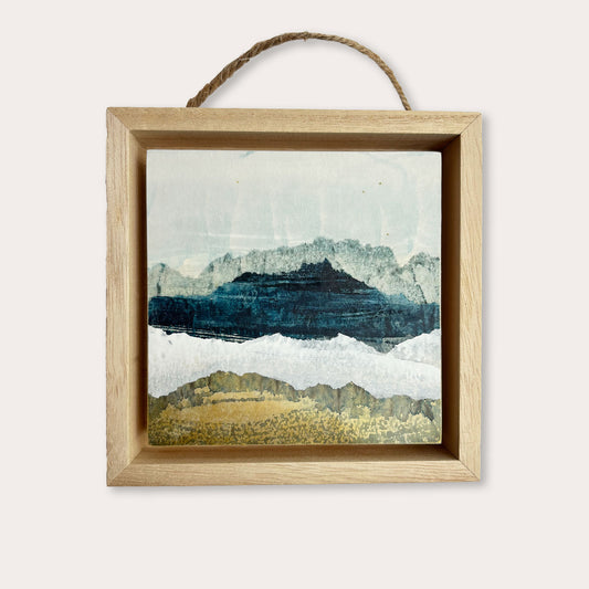Blue Meadow II - 4"x4" Original