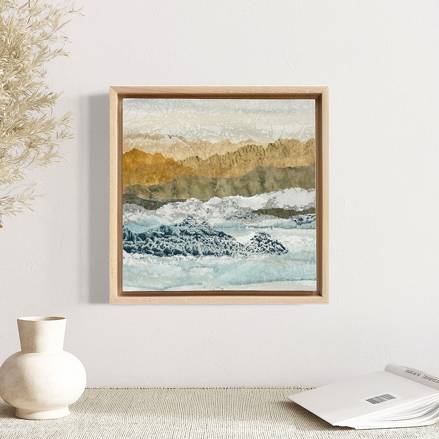 Glowing Shoreline I - 8"x8" Original